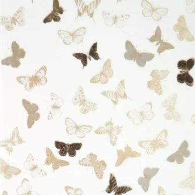 Butterfly valkoinen messinkinen perhostapetti Mimoulta kuva