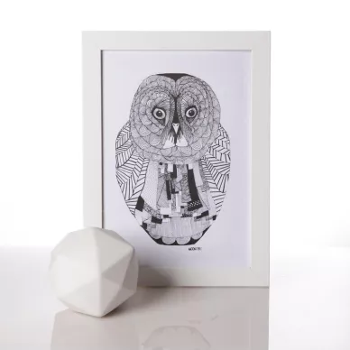 Mooncake poster small Owl image