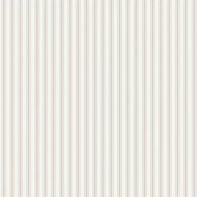 Aspö Stripe tapet på vit bakgrund och beige ränder image