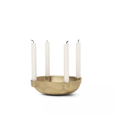 Ferm Living Bowl Candle Holder ljusstake Brass Small image