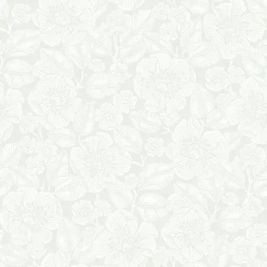 8616 valkoinen kukkatapetti Borastapeterilta image