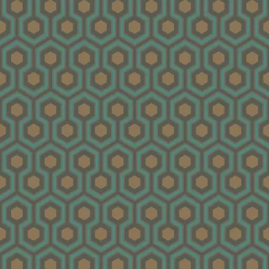 Hicks Hexagon vihrea pronssinvarinen geometrinen tapetti Cole et Sonilta image