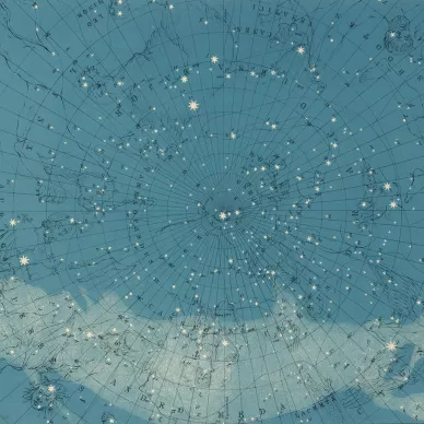 Atlas of Astronomy sininen tahtikartta muraltapetti Rebel Wallsilta R13811 kuva