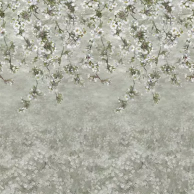Assam Blossom harmaa kukkatapetti Designers Guildilta image