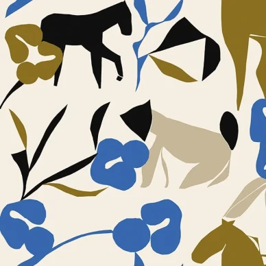 Marimekko Laidun 25925 beige sininen tapetti kuva